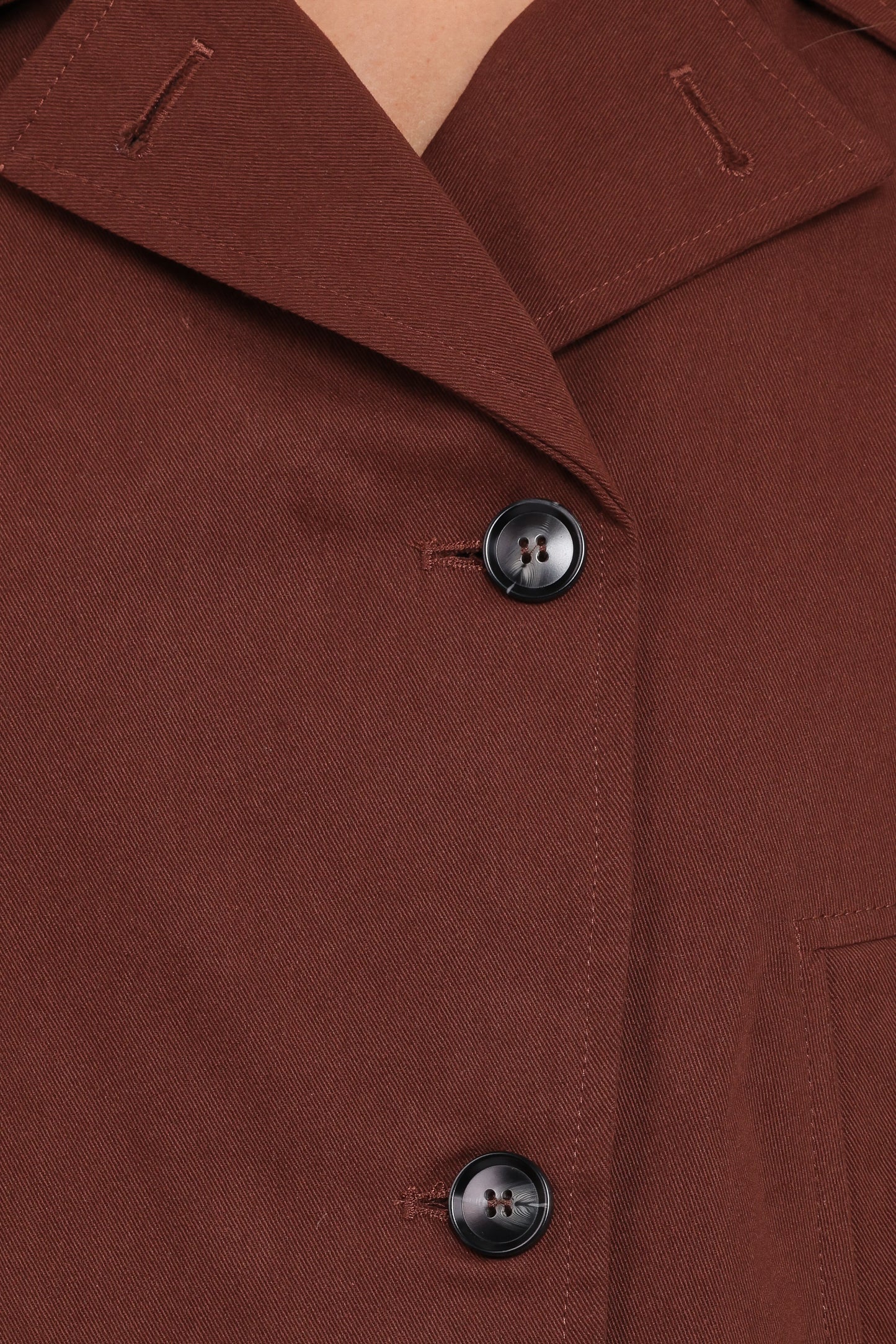 Notion Cropped Trench - Espresso