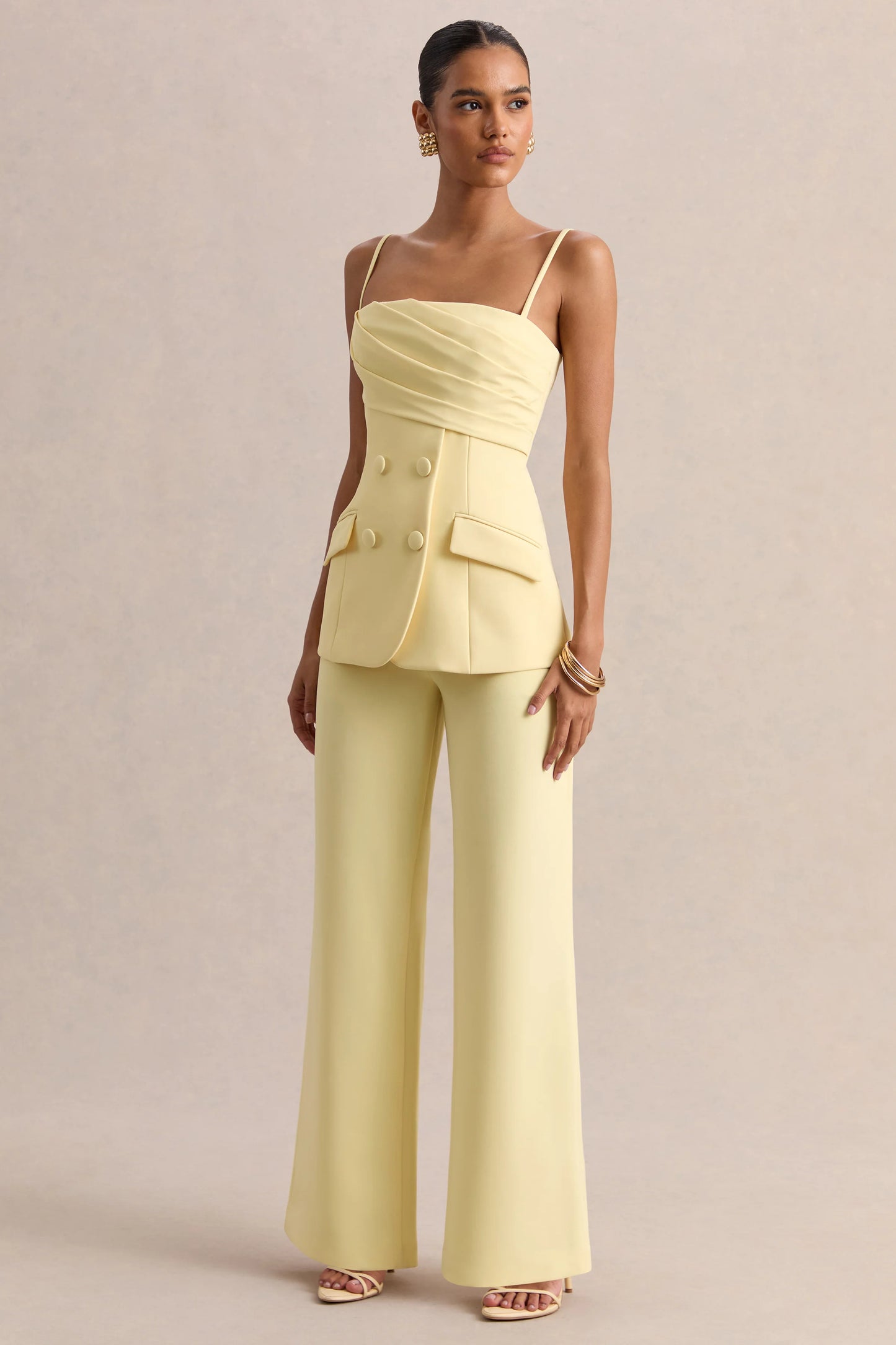 Malou Lemon Tailored Trousers