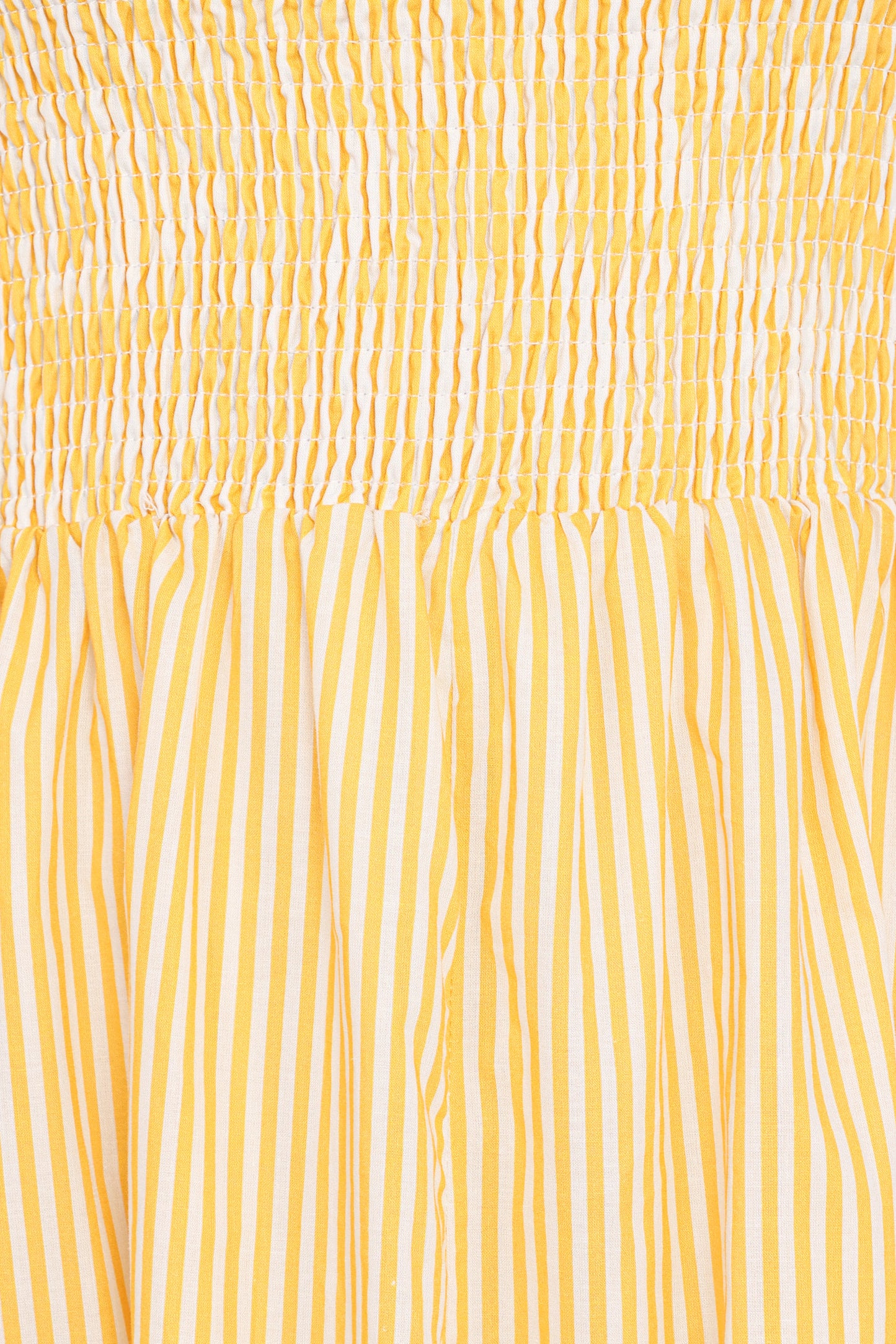 Aviva Smocked Midi Dress - Mango Stripe