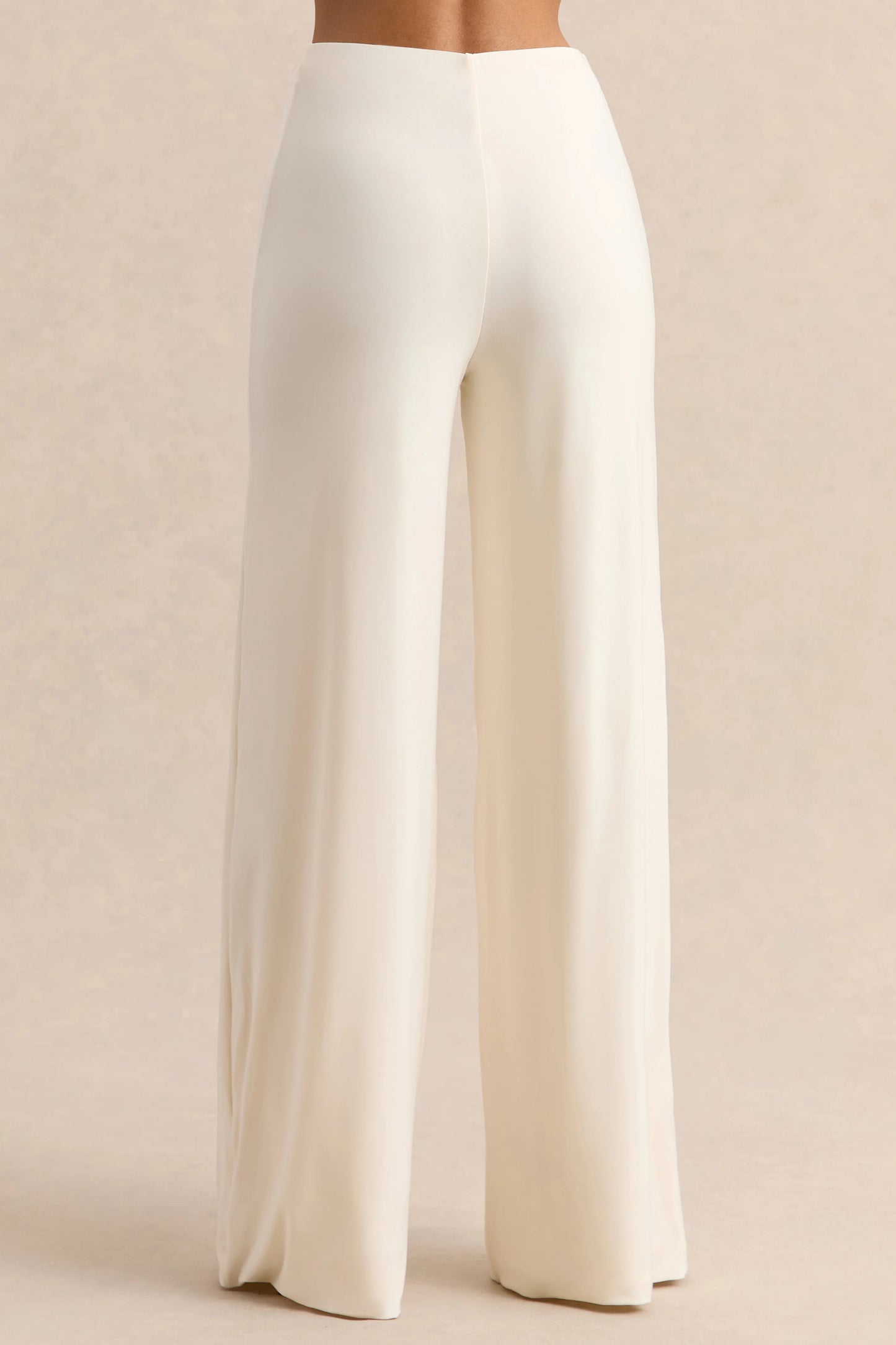 Safirra White Wide-Leg Trouser