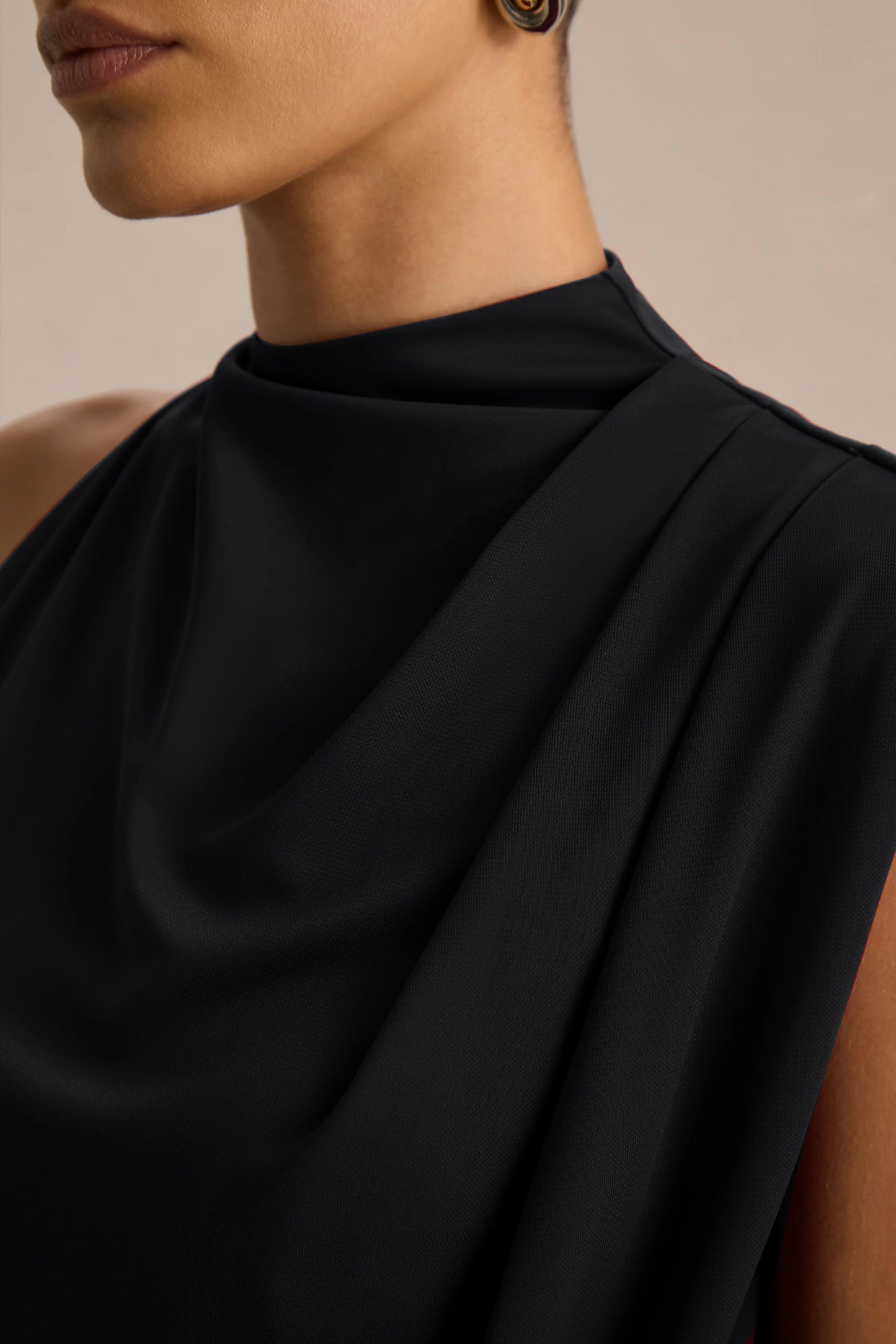 Umaira Black High-Neck Maxi Dress