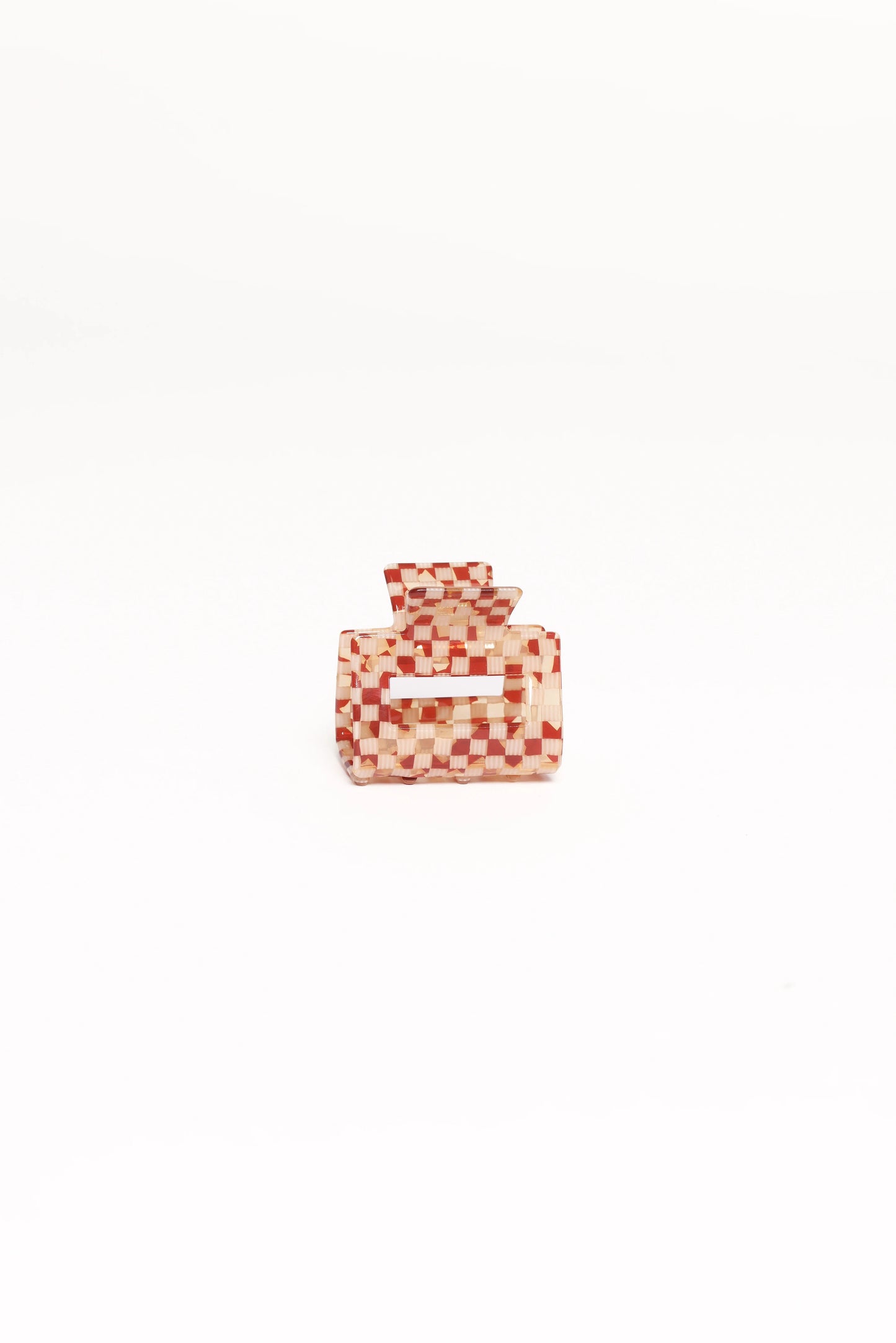 Capri Hair Clip - Tan Check