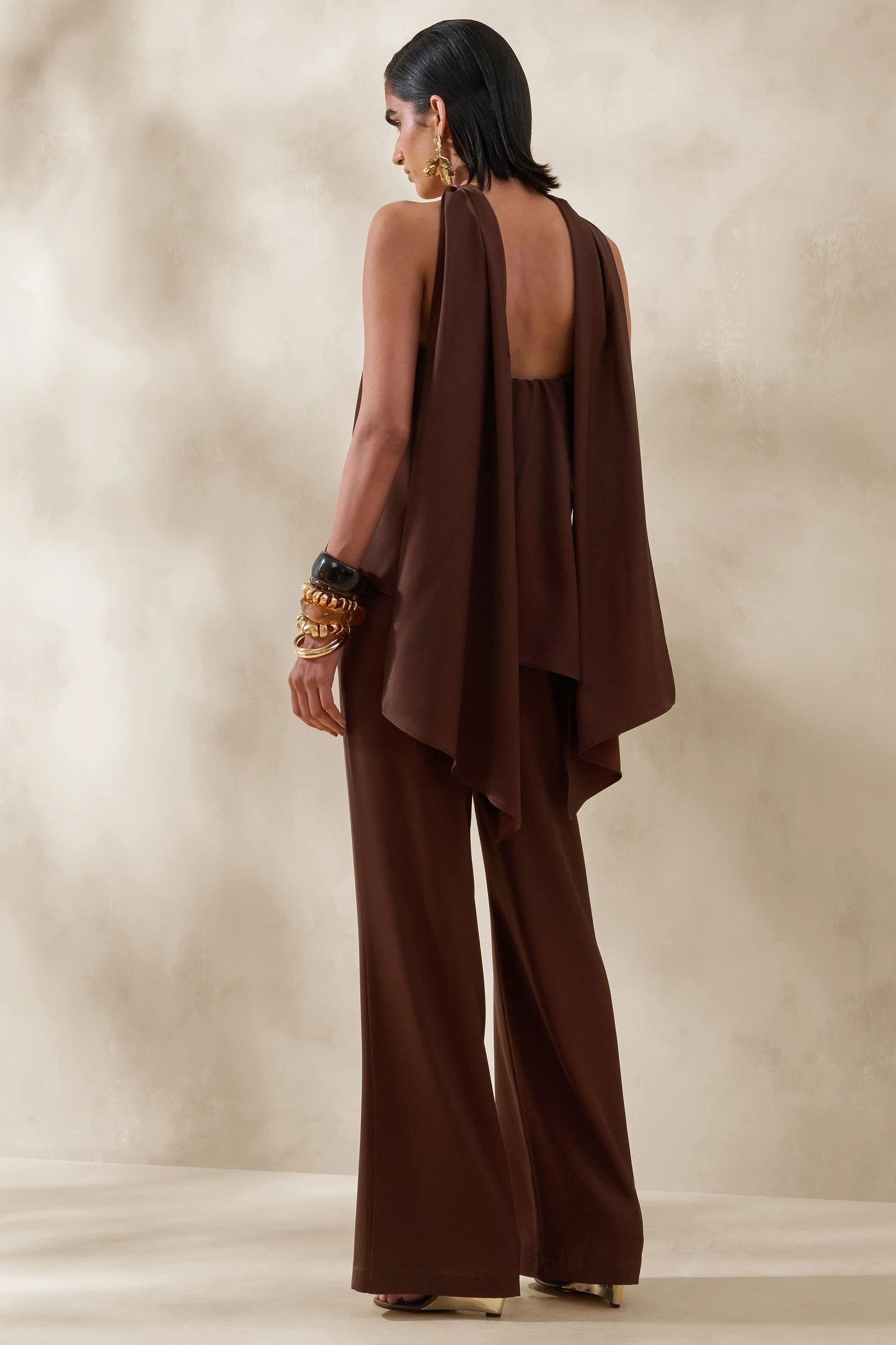 Seloria Brown Wide-Leg Trouser