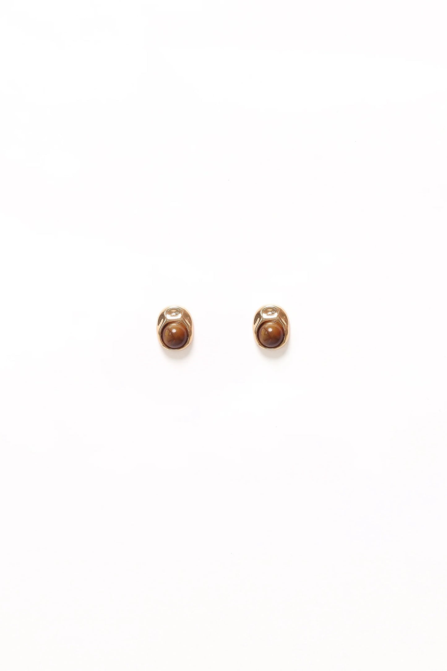 Nova Earrings - Brown/Gold