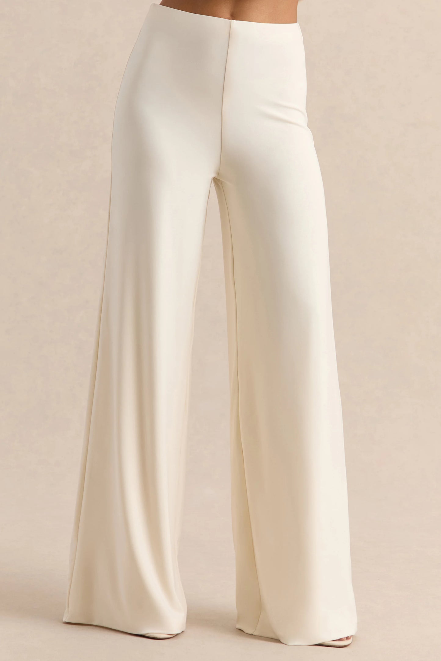 Safirra White Wide-Leg Trouser