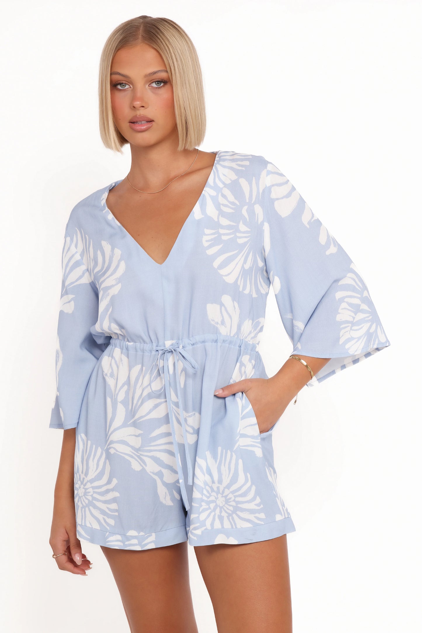 Tiff Romper - Shell Print