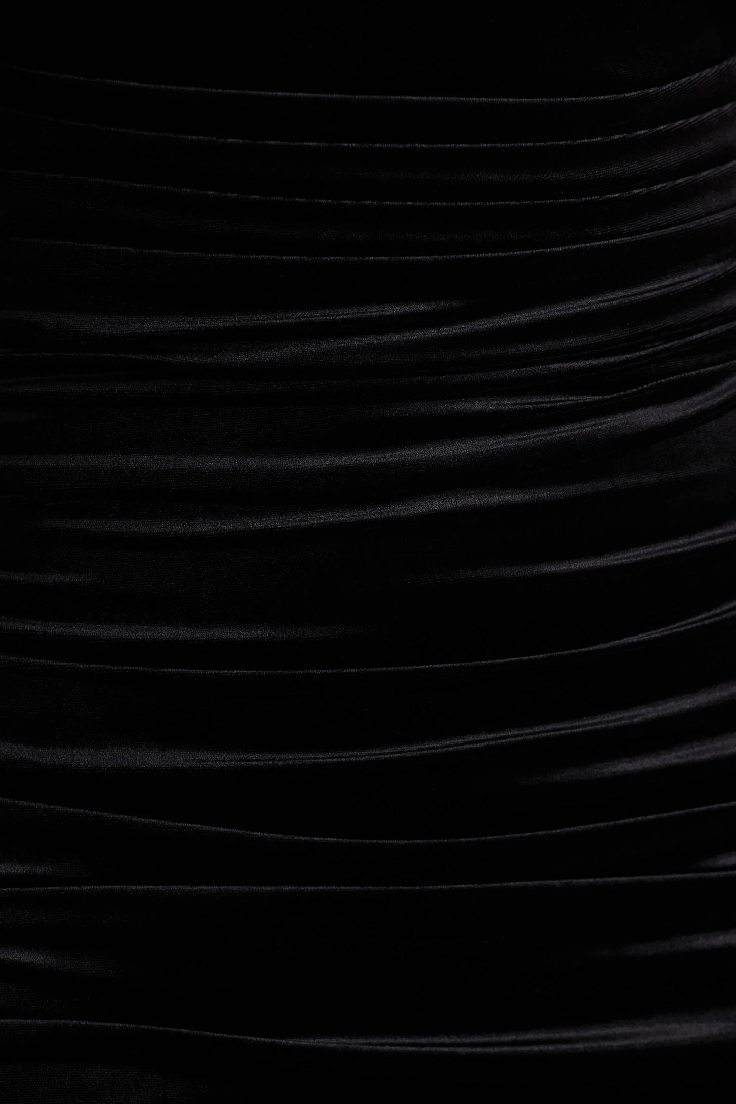 Chrissy Black Velvet Square-Neck Midi Dress With Mesh-Sleeves And Ruched Detailing