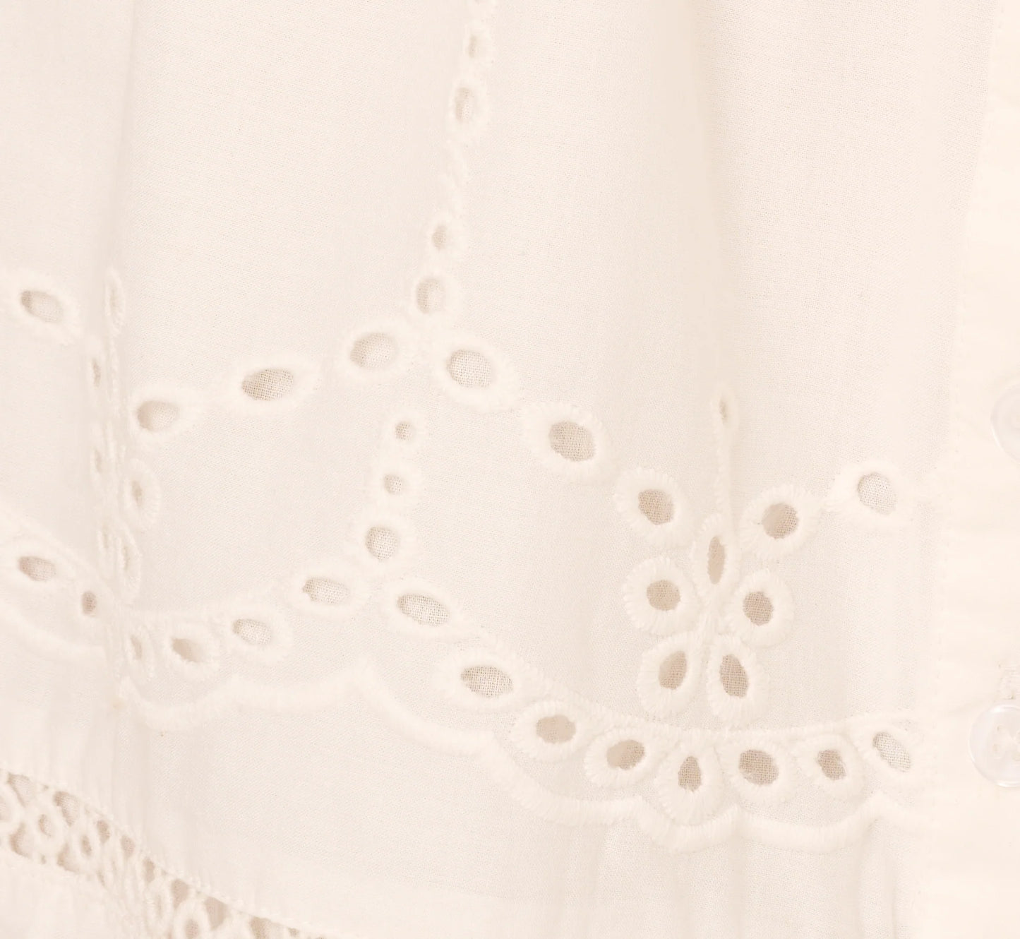 Sleeveless Ruffle Eyelet Mini Dress In Ivory