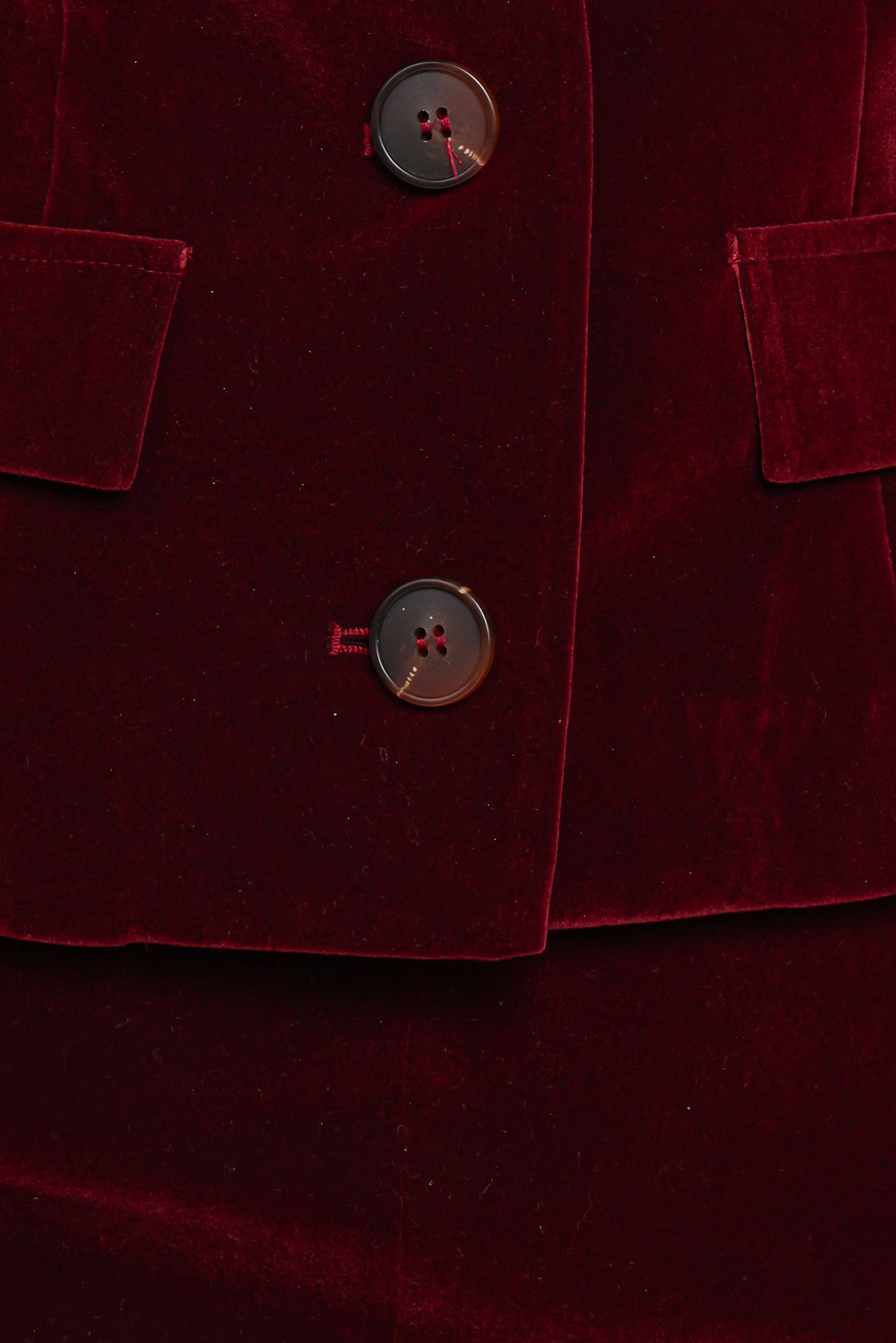 Lainey Velvet Cropped Jacket - Burgundy