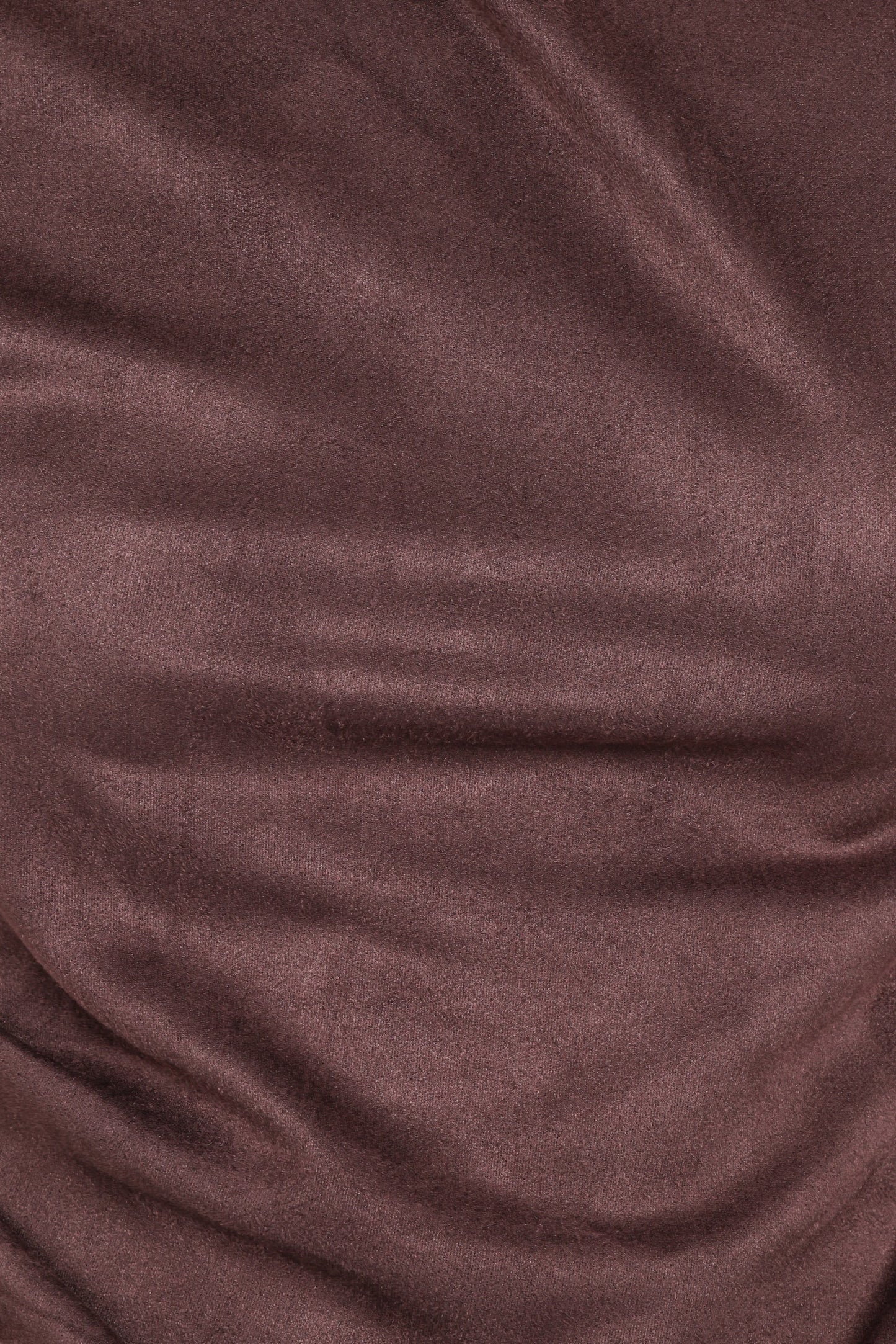 Vaila Faux Suede Off Shoulder Top - Chocolate