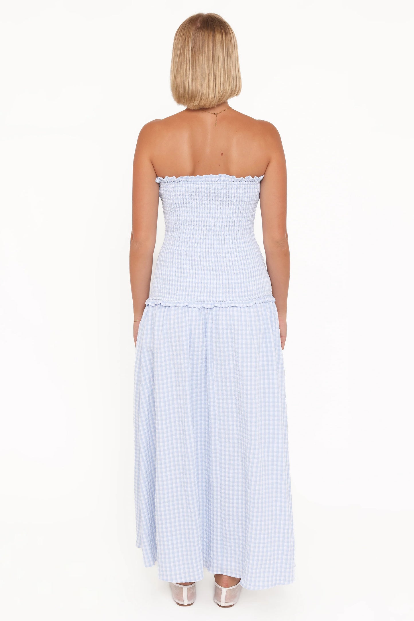 Parkway Maxi Dress - Blue Gingham