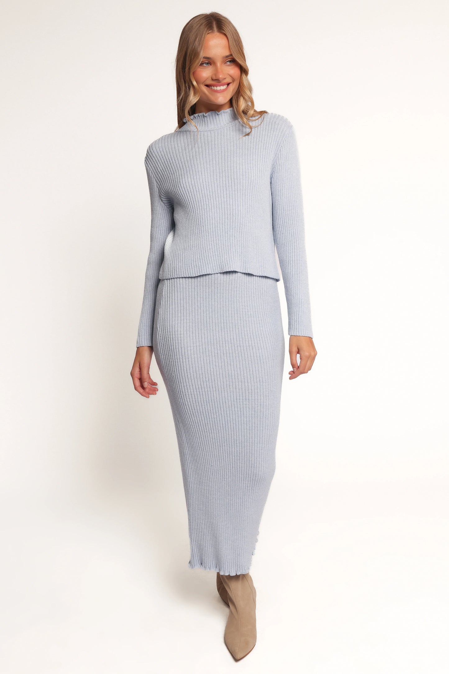 Payton Knitted Set - Light Blue