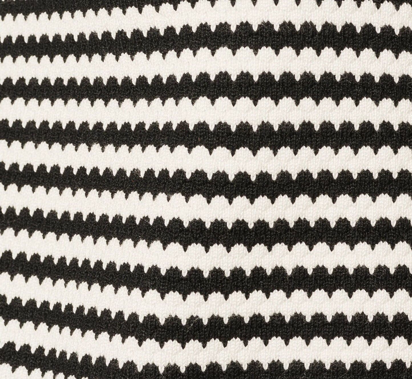 Short Sleeve Tie Neck Cardigan In Ivory Black