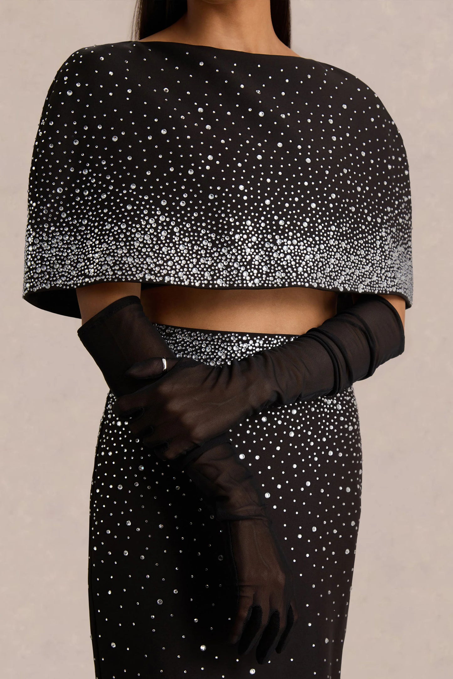 Zyana Black Mesh Gloves