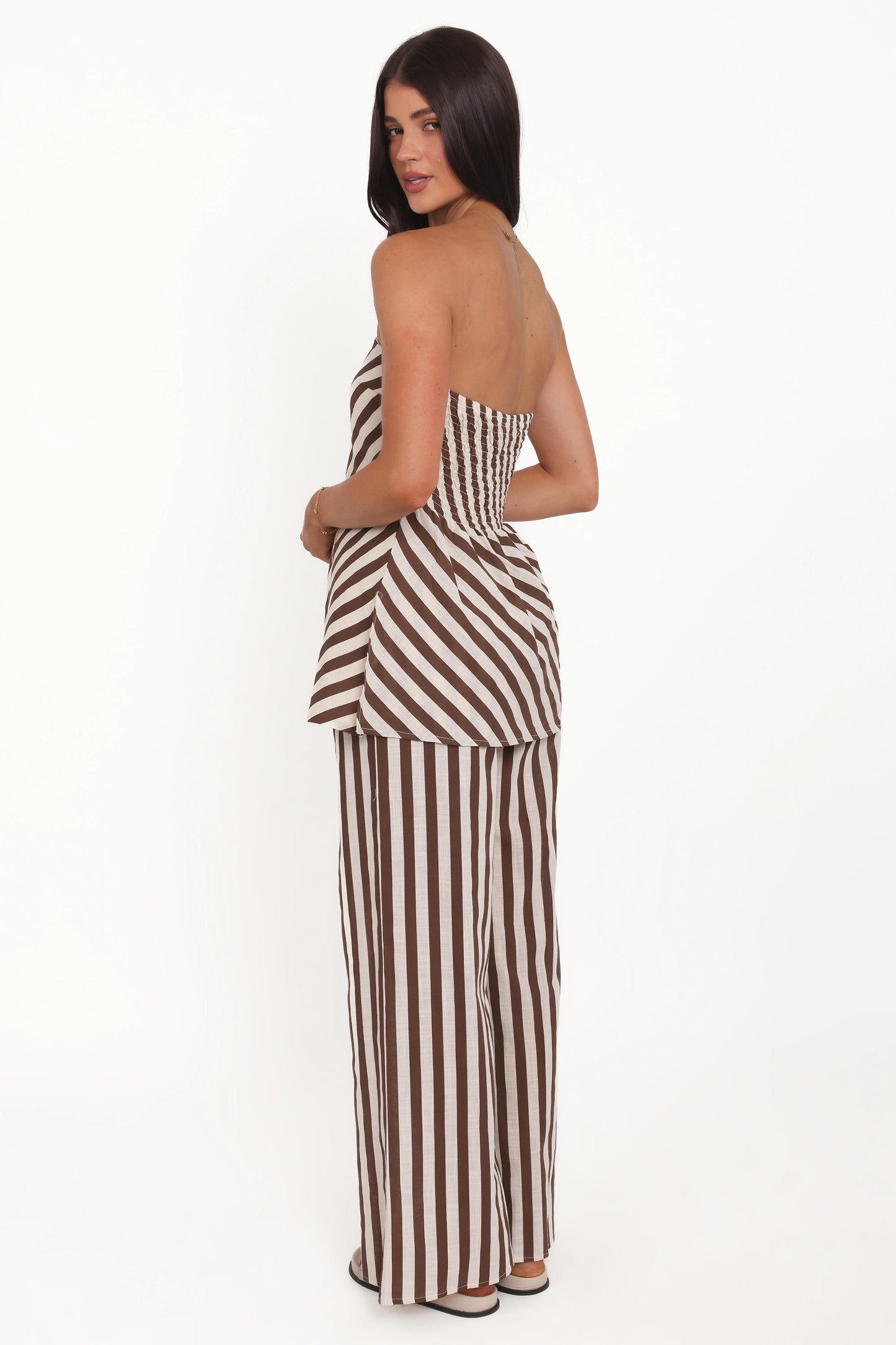 Kim Pant Set - Brown Stripe