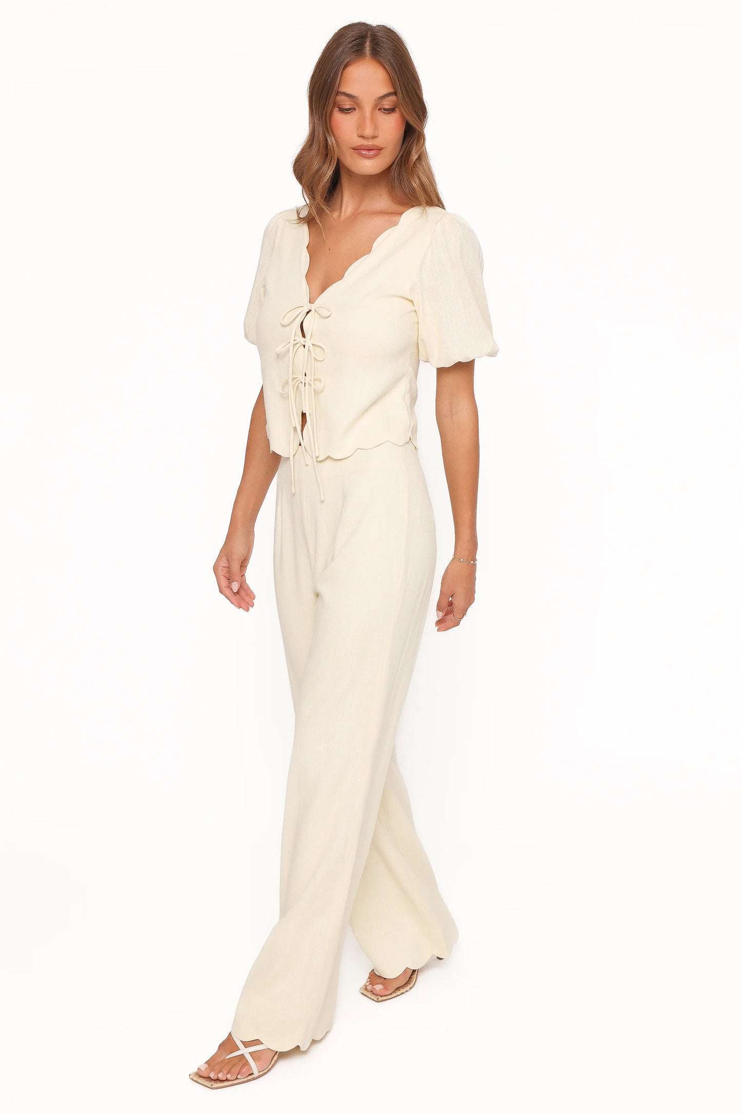 Jensen Scallop Hem Pant - Butter Yellow