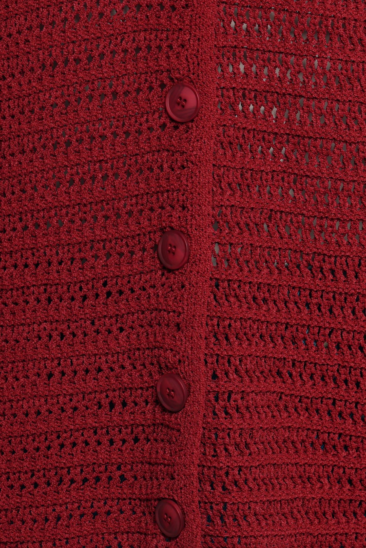 Lyra Large Collar Cardigan - Burgundy